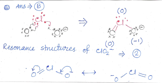 Ans B) X Resonance structure del o orelto