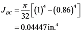 Joc = [(1)*-(0.86)]
= 0.04447 in.
