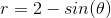 r=2-sin(\theta )