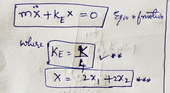 mx.tkqx=0] Egen ofmotion where KE Kier [x = 2x, +222 ***