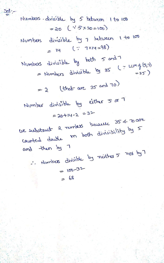 Numbes divible by bean to Io both Sand thol are 3s and To Number divis3blaby either or 1 20+14-2-32- Courtd dat m both divisisilty by s on thun diisibili 68