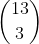 \binom{13}{3}p^3(1-p)^{13-3}=\frac{13!}{3!10!}\cdot 0.25^3\cdot (1-0.25)^{10}=\frac{13\cdot 12\cdot 11}{3\cdot 2\cdot 1}\cdot 0.25^3\cdot 0.75^{10}\\ = 286\cdot 0.25^3\cdot 0.75^{10}\approx 0.2517