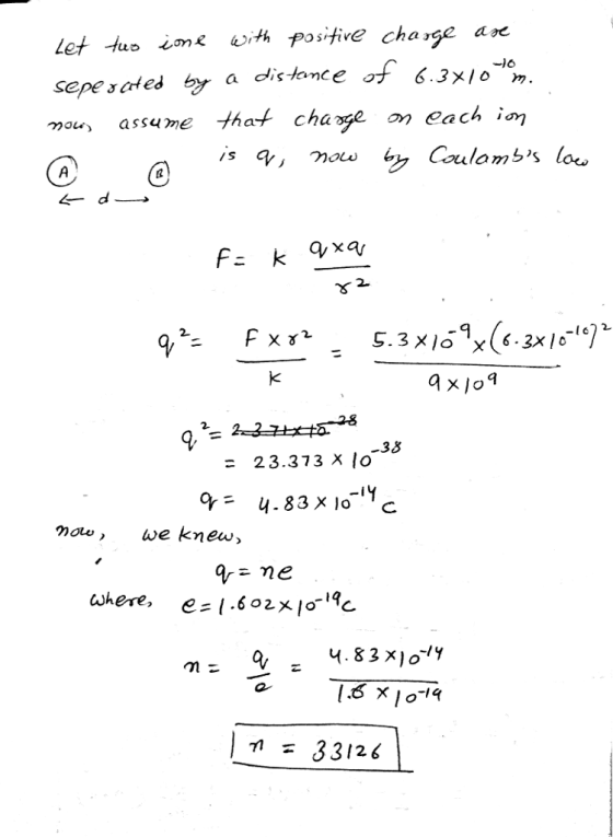 Let tuo imi vith positive cha ge aoe sepe s ated by a mour assume that chavje m dis tonce on each »m 2. 2 38 23.373 X lo mov,we knew, 4.83 xo11