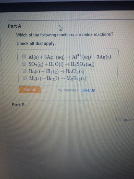 Which of the following reactions are redox reactio