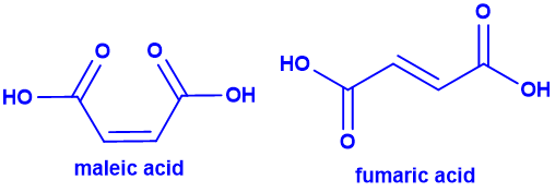 HO OH maleic acid fumaric acid