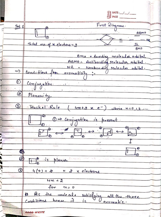 CS DATE: PAGE Frost Diagroom Sol 1 ARMO Tefal mo.of selections=2 1L Bмо . - Bro e Bondine molecular orbital ARMO = Antibondin