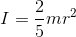 I = \frac{2}{5}mr^2
