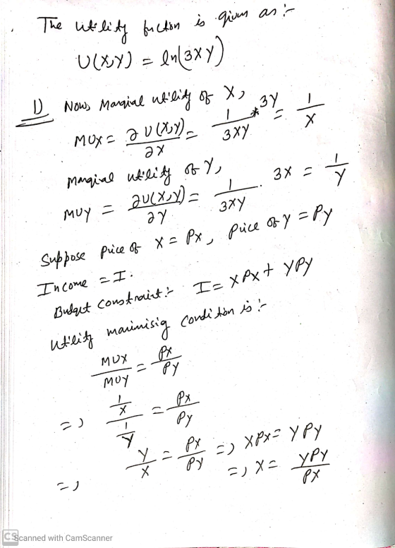 Те &#kh њим е дом ал- U(x7) = 3x Now, Mosaid иҒ0:1 % x, му е əv (Ху). ЗХу. Main uld 4 ФУ, У 3y 1 х Әх у ә) muy = Qulx, y) = 3