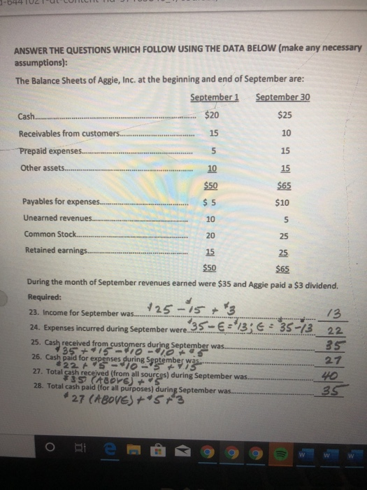 -644 IULIUL CUNILIILU JITU ANSWER THE QUESTIONS WHICH FOLLOW USING THE DATA BELOW (make any necessary assumptions): The Balan