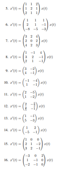 1 1 2 1| +(t) 5. r(༩) = [1 ༡ 2 1 1 6. r(༩) = 1 2 =5 -1+(t) = =3 3 2 4) 7. z(t) = {2 0 2]z(t) 2. 1 8 #(༩) ཡཁས =1 2 1 -1]r(t)
