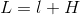L=l+H