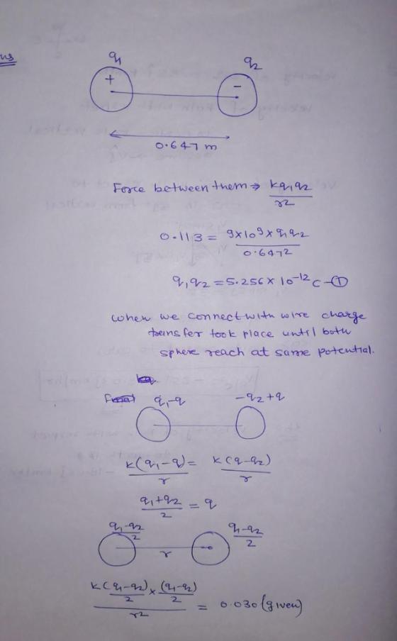 us cy .64-1 m Force between themヲkm a2- sphere Teach at sara e potential 21192 2