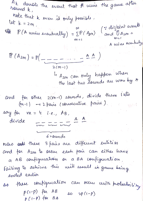 hound k ut k = 2m Do and UAym A uuUs ever 2(m-) happen whin 2m Cam dividle and to Am to occu eash pa can elthe hawe hein ende