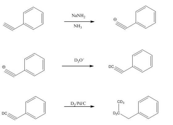 NaNH NH D,0 DC D /Pd/C CD3 DC D2C