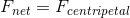 Fnet centripetal