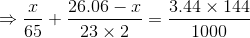 2 26.06 - 23 x 2 3.44 x 144 1000