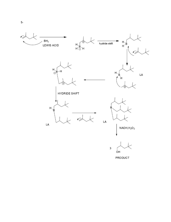 е вна LEWIS ACID hydride shift HBн ов-н HYDRIDE SHIFT н Икки LA NAOH,H202 он PRODUCT