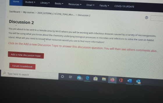 Home Student Ubrary Books Resources Email Faculty . COMID-19 UPDATE Dashboard > My courses > 20120_OZTERM C-SC12507DAX_Micr..