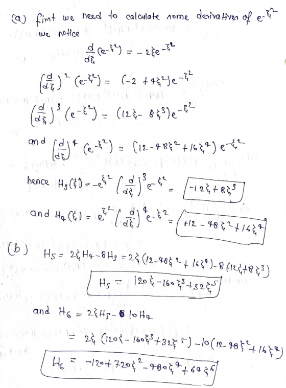 ca firnt we need to calculate some derivatives of e- x2 ho we notice face 4% = -2deP la de Ce=34) = (-2 +48 Je=ts la Ce=29= (