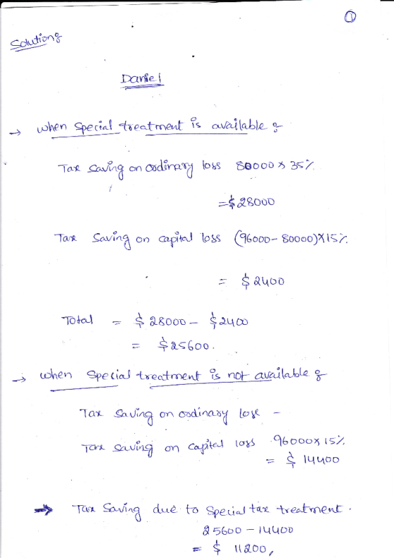 - solutions Danie | when special treatment is available o Tar saving on odineery loss 50000357. -$28000 Tare Saving on capita