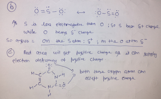 Af Sis leva electenegative than O;So S bean St cage while bear S Change So augwa the Satem ST on the o atomS will get positiv
