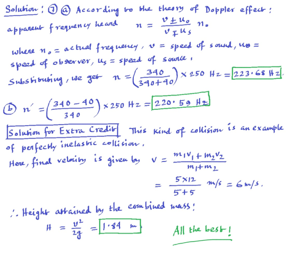 EW ctual f ob ser ver, uspead where ?,-a S wile 34O X 250 Hz 223.GS x 250 z#1220. 59 H 3 4 0 Solution for Extra. Credir| This kind of collisi?w 1s an example of perfechy inelastic 2-us; nal velih LS 4?ven 5+5 the derm All tha bes 2