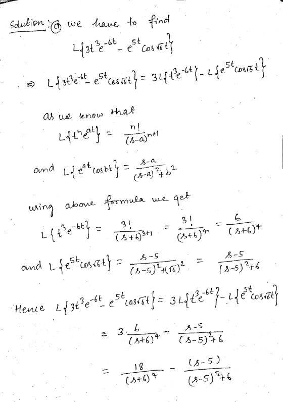 Solution 56 @ we have to find Cos rot} L&sthebt 5tcostat? = 3448647-2ses cosrat 44342-60 -ė t } as we know that Lift car} = !