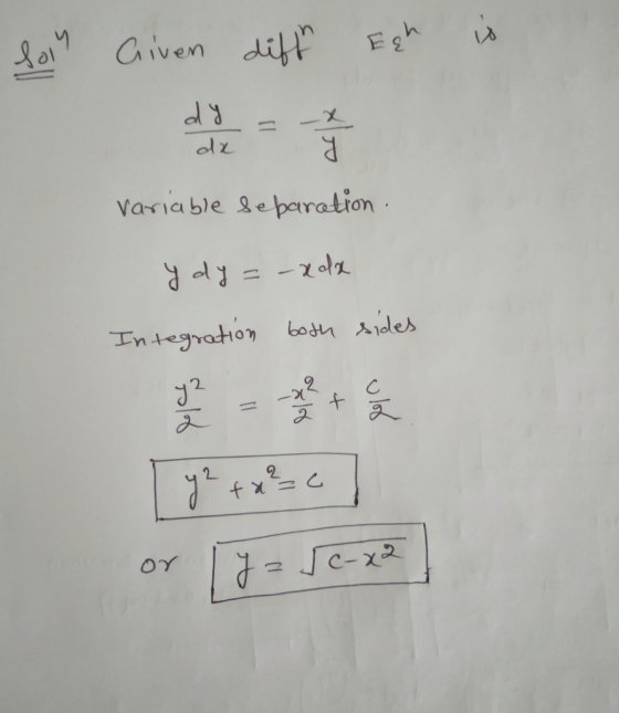 Civen difh Egh Variable separation -d2 Integraton bo dn Aides g2 +e 2 OY = JC-XP