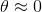\theta\approx 0