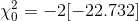 \chi ^2_0=-2[-22.732]