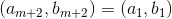 (am+2, bm+2) = (a1,61)