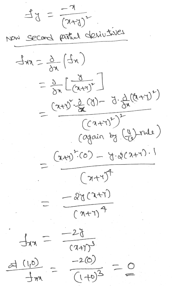 (n+ya -a 41] . (aty) Now second partial desiutives fond (fr) da 8 a = da Laty? (2+0 g Co)- G. Jose (+233) (again by Curule Ca