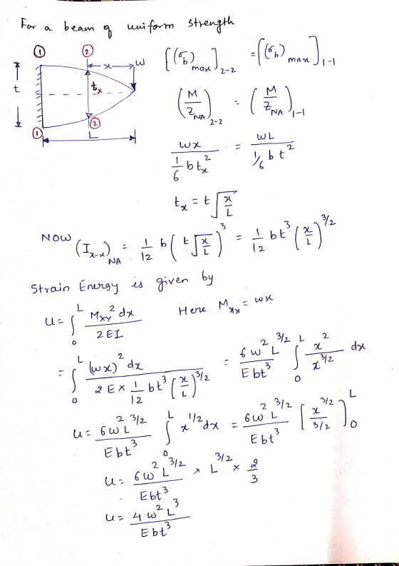 For beam uniform strength ( m’ J t * 5].. (.…... ( - 근 NA - 2-2 L WL wa 2 bt 2. 옷아 の =t t X 32 도 NOW (I) gT I bt (2 12 NA (주)