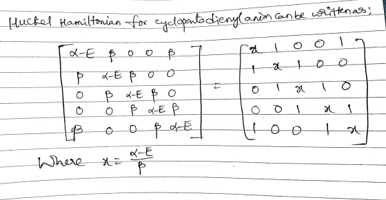 luckol Hamiltonian for cyclopentadienylaninanbe uatenas, d-E 1P o-E B-E O P-E f-E Where