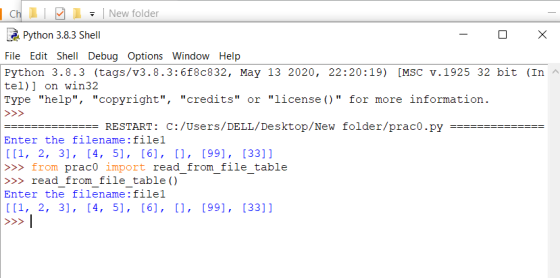 ch = New folder Python 3.8.3 Shell Х File Edit Shell Debug Options Window Help Python 3.8.3 (tags/v3.8.3:6f8c832, May 13 2020