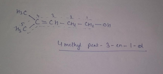 Из с . С — СИ – СИ, - си, — ои З 4 methyl pent-3-en-l-d