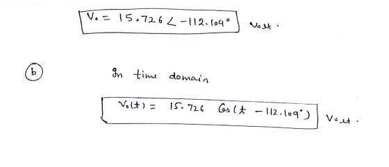 V. - 15.726_-112.1090] Nost In time domain ſ volt) = 15.726 Gs (t – 112.109) vor