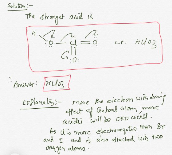 solutecs :- The stronger aced is H ^ ^. A o - u t o CO cat. huoz JEO Answer: Trillos? Explanaty - more the electron wife, dra