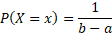 P(X = x) =