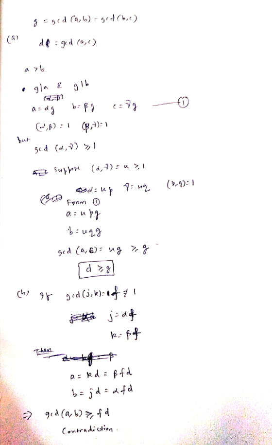 55d (a, ) - 5cd (b,c) (G) de ged o,) a b a d Hotdns Fvom Ο 9 d (,k) Tchen a kd fd 9td (a b)fd Contradiction