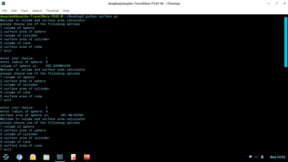 deepika@deepika-TravelMate-P243-M: /Desktop File Edit View Search Terminal Help deepíka@deepika-TravelMate-P243-H.-/DesktopS