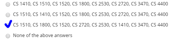 CS 1410, CS 1510, CS 1520, CS 1800, CS 2530, CS 2720, CS 3470, CS 4400 O CS 1510, CS 1410, CS 1520, CS 1800, CS 2530, CS 2720