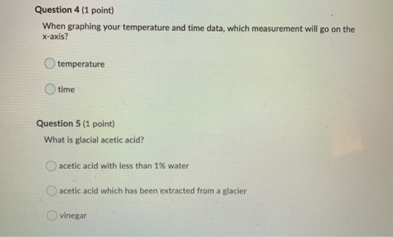 Question 1 1 Point Saved A Freezing Point Of A Substance Is The Same 