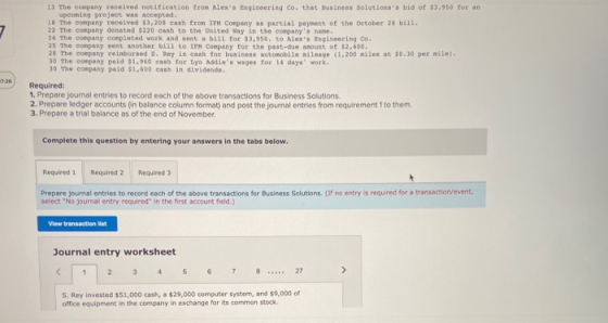 7 13 The company received notification from Alexs Engineering Co. that Business Solutionss bid of $3,950 for an upcoming pr