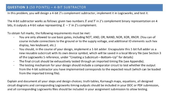 In this problem, you will design a 4-bit 2's compl