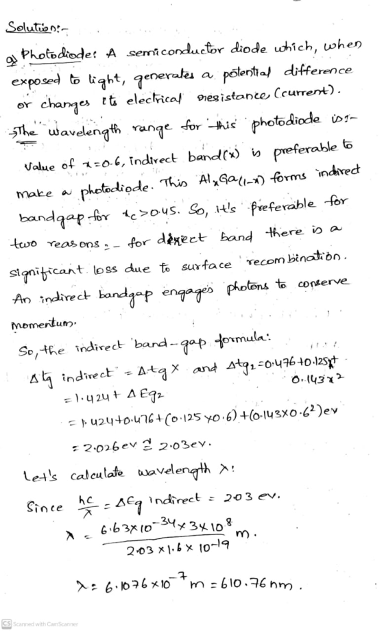 Solution! make a two reasons - gs Photodiode: A semiconductor diode whích, when exposed to light, generates potential differe