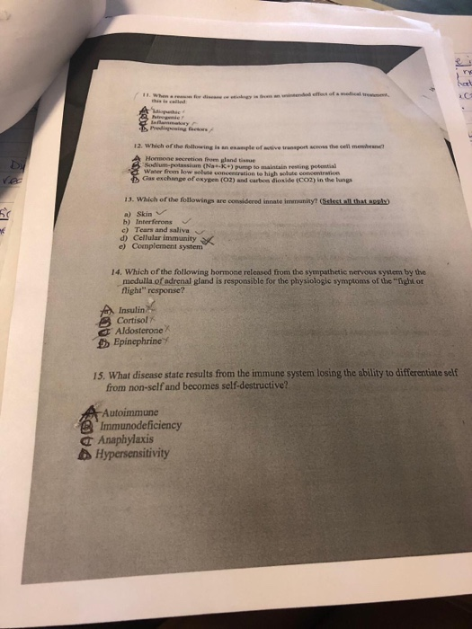 1 Whena rea fw diseae or e gy in n wintenod effet of a medcal wem this is called aCa hophc hogenie Inflaamaty Predisposing fa