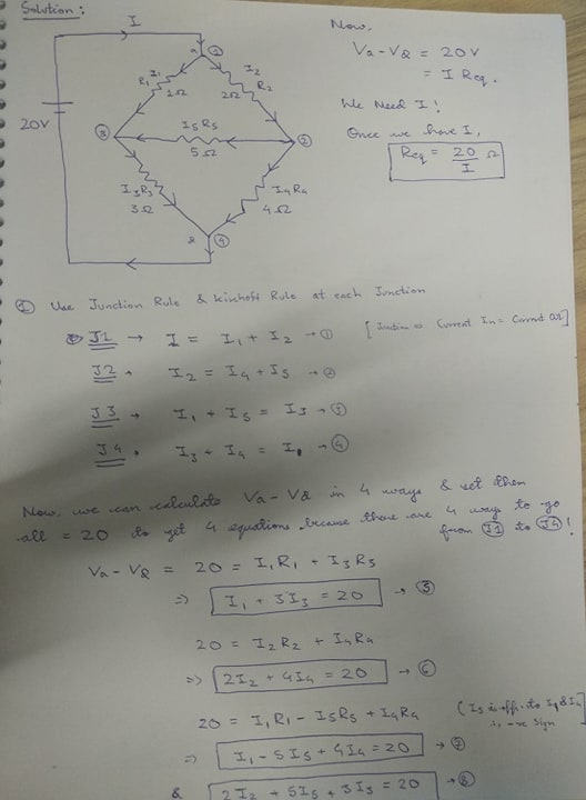New t, 1 20 ise, 3.2 4 -42 わuaa. Junction Rule & kinhoff Rule st each ,nction 24