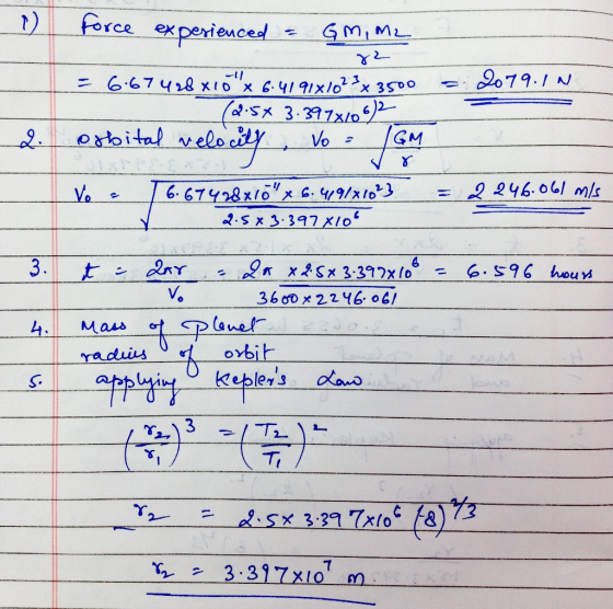 1) force xperiede gmim느 ґсе ех en c 3.37x 6)2. M ass oYbib S.
