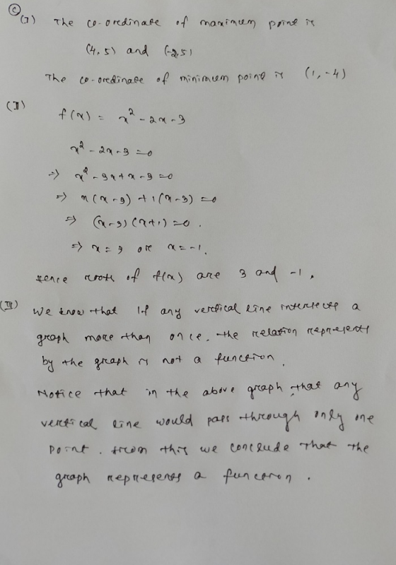 (3) co-oredinate of manimeem point in (4.5) and (25) (, - А) The co-oredinace of minimum poine is (1) f(x) - * - а - 2 * - 9